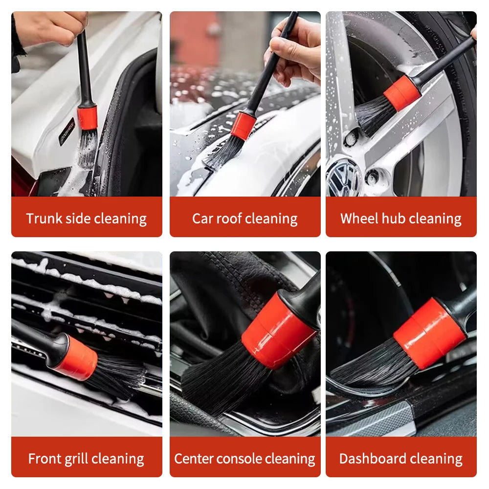 Firm Bristle 5pcs Car Detailing Brush Set