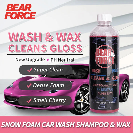 Cherry Snow Foam Car Wash & Wax Shampoo - Ideal for Foam Cannons or Bucket Washes