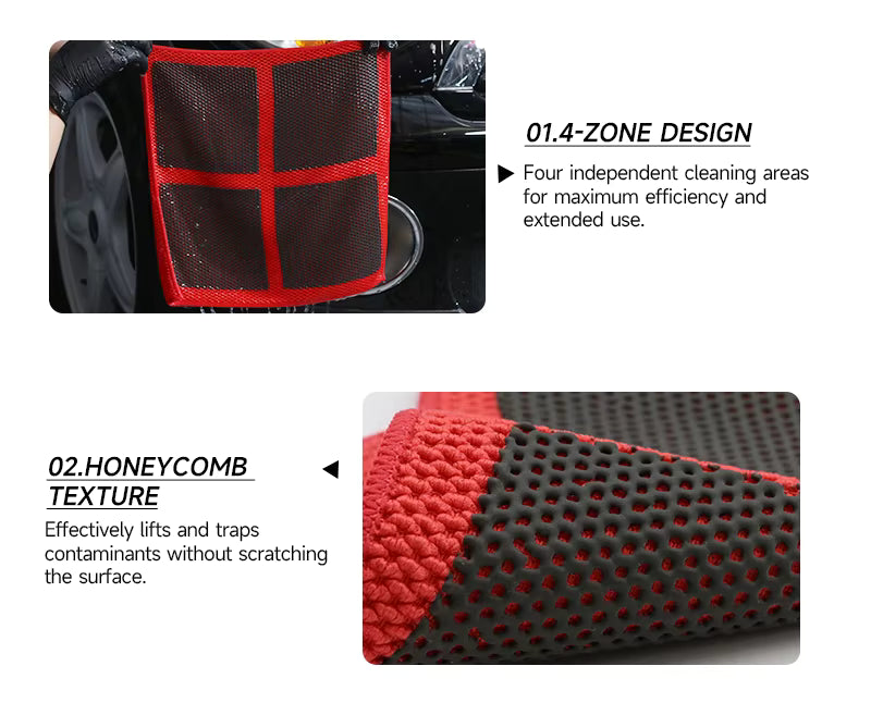 v3.0 Quad Folding Perforated Clay Decontamination Towels | Fine Grade Auto Detailing Clay Bar Towel