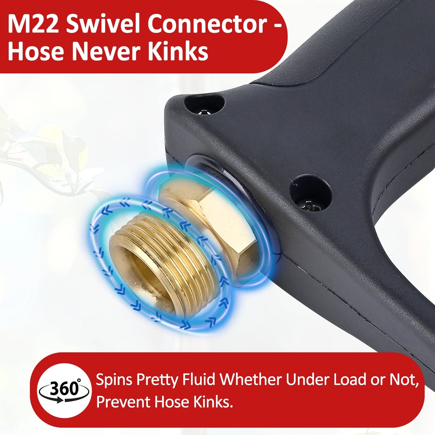 Swiveling Shorty Spray Gun - 3/8" Quick Connect