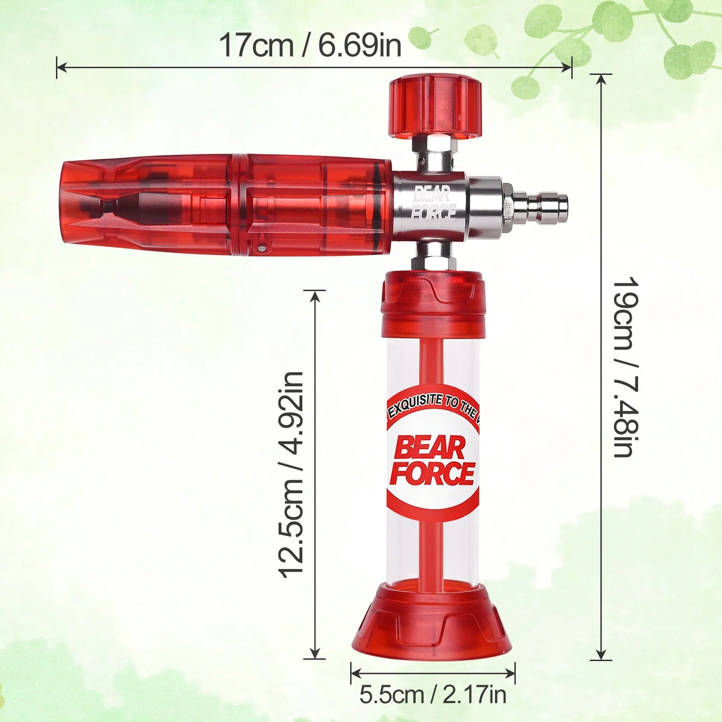 Upgraded Red Mini Foam Cannon Pro - No Water Added