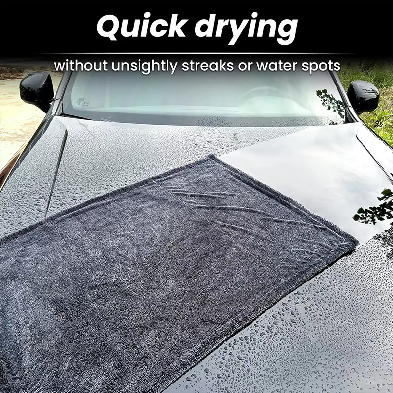 1300gsm Microfiber Drying Blanket AUTOBRIGHT Twist-Loop Edgeless Towel ShineShop.xyz.