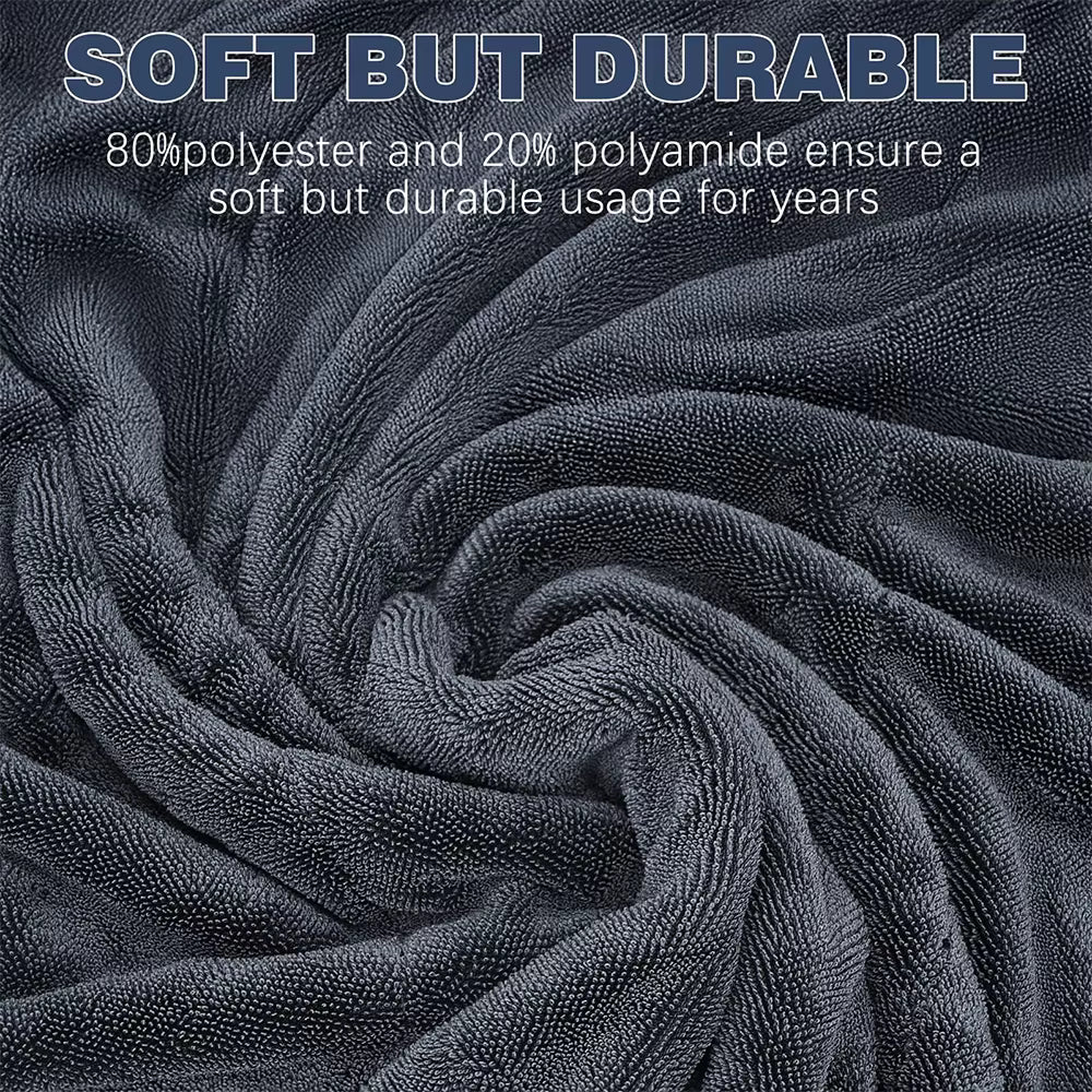 1300gsm Microfiber Drying Blanket AUTOBRIGHT Twist-Loop Edgeless Towel ShineShop.xyz.