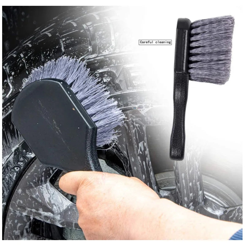 Feather-Tipped Wheel Face Brush - Soft Bristle