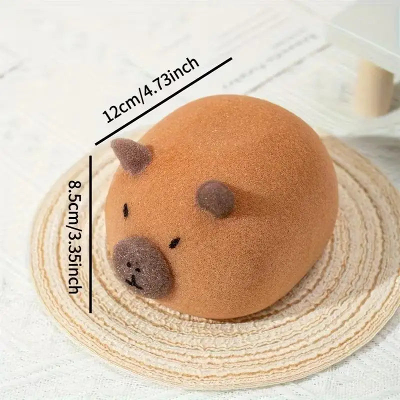 Capybara Cute Gentle Exfoliating Massage Cleaning Bath Sponge Ball Soft Foaming Scrubber