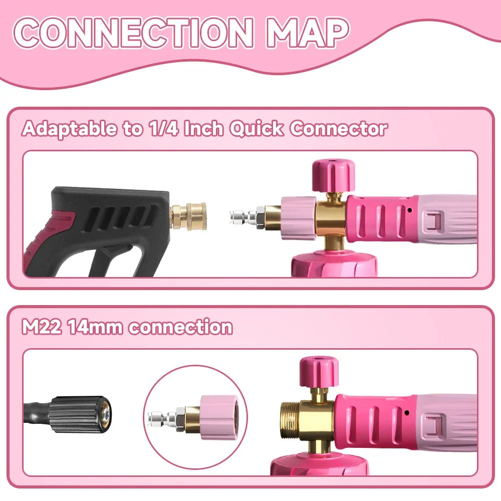 Pink Foam Cannon - 1/4" Quick Connect