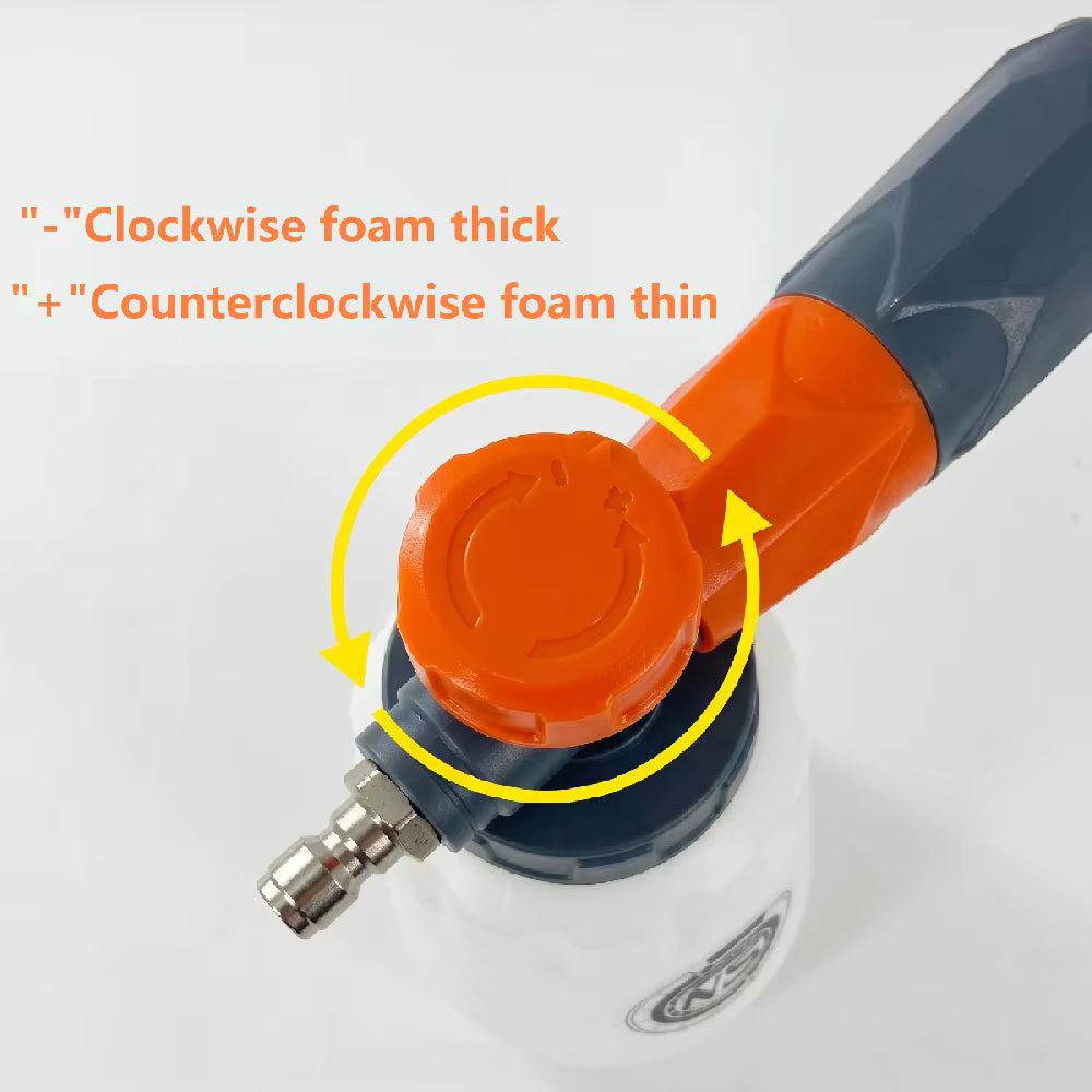 Double Threaded Pressure Washer Foam Cannon with 1/4” Quick Connector