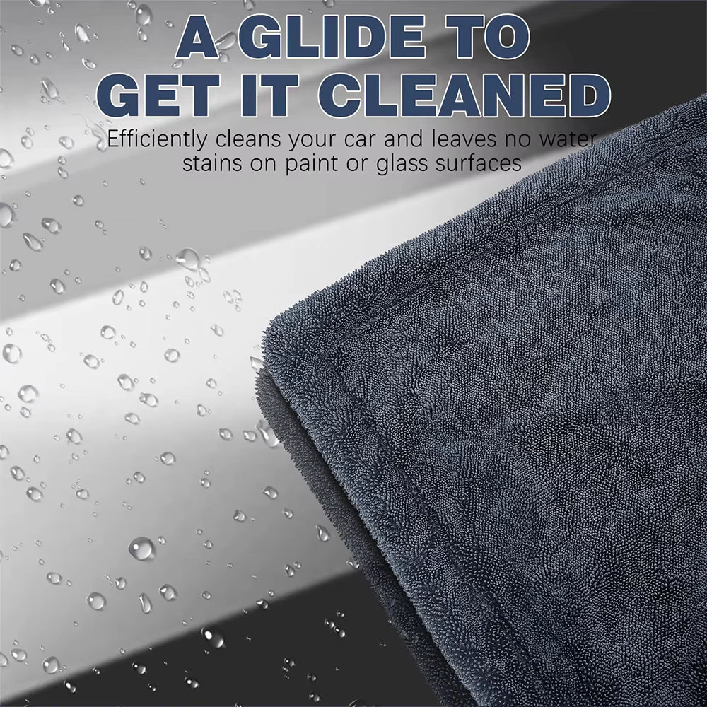 1300gsm Microfiber Drying Blanket AUTOBRIGHT Twist-Loop Edgeless Towel ShineShop.xyz.