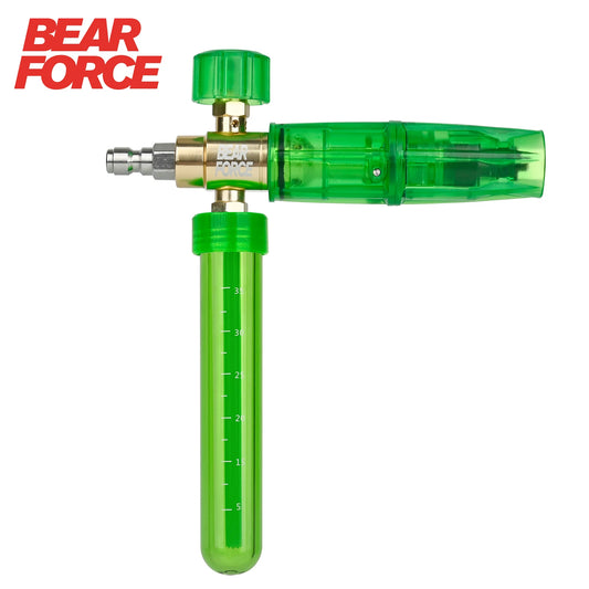 Green BEAR FORCE™ Adjustable Mini Foam Cannon | No-Dilution Foamer for Pressure Washers