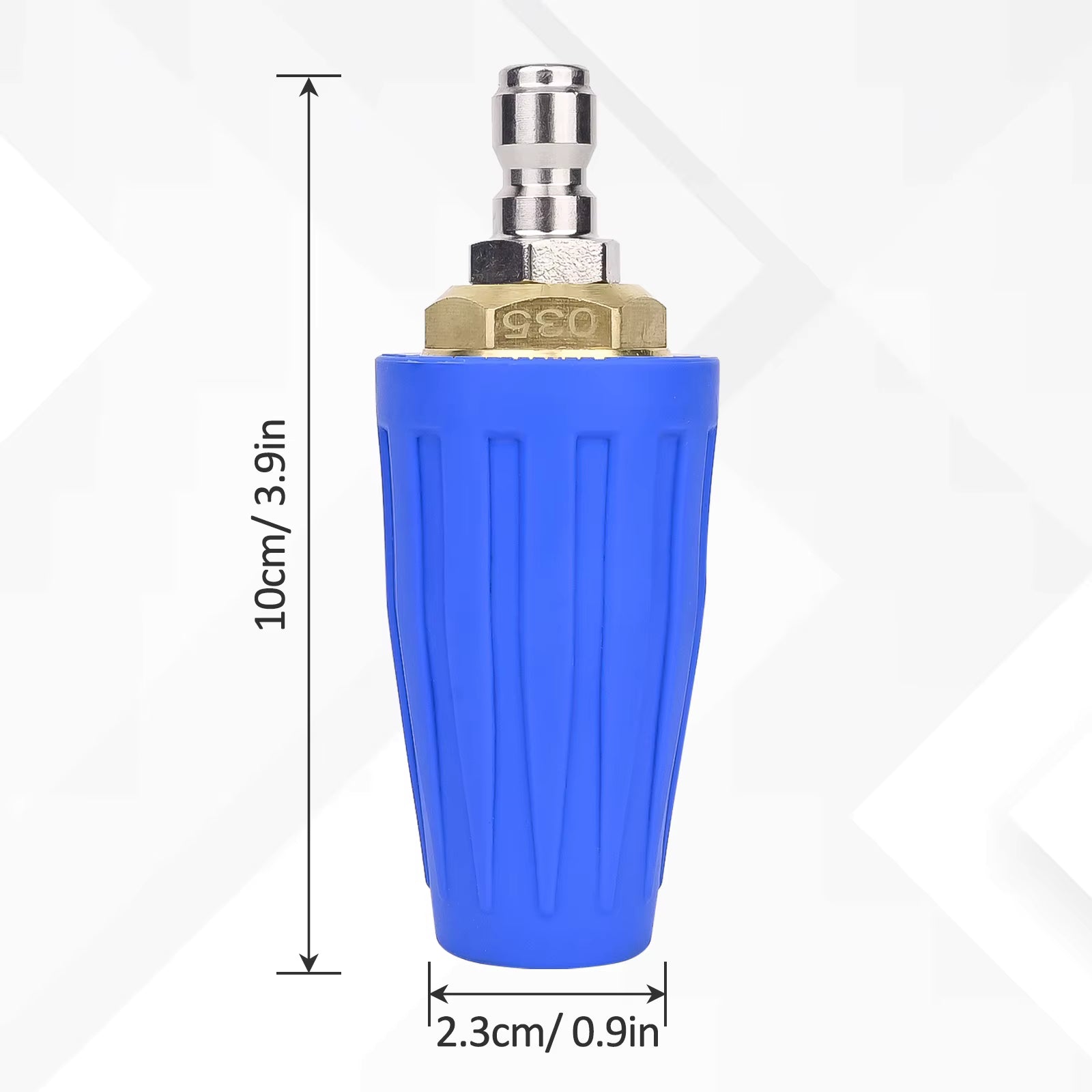 Blue Pressure Washer Turbo Nozzle, 360° Rotating 3000 PSI with 1/4" Quick Connector ShineShop.xyz.