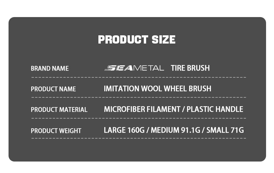 SEAMETAL Wheel Detailing Brush Microfiber Bendable Wool Style Cleaning Tools for Car Rim - Red ShineShop.xyz.