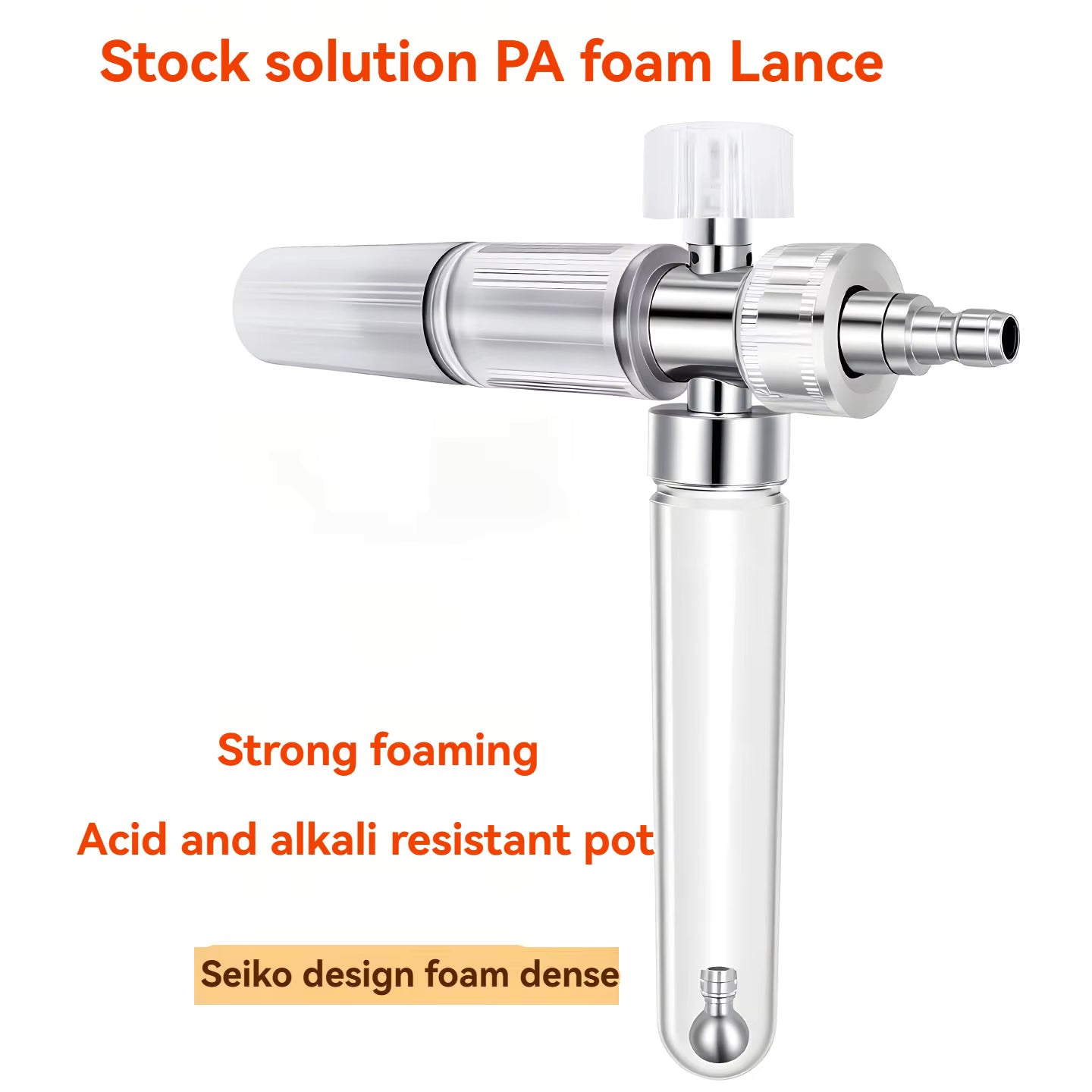 Adjustable Mini Foam Cannon with 1/4 Inch Quick Connect | No Water Added ShineShop.xyz.