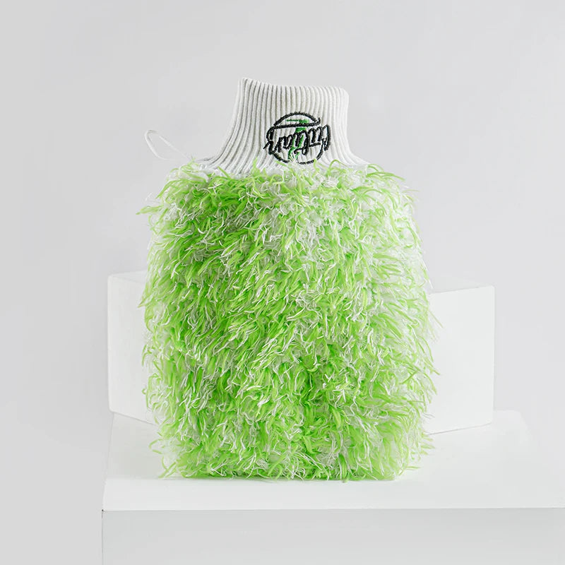 Green Composite Microfiber Car Wash Glove