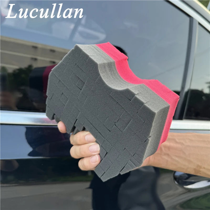 Big Grid 2.0 Double Side Cross-Cut Sponge - Better Grip and Access Tight Spaces for Rinse-less Car Wash