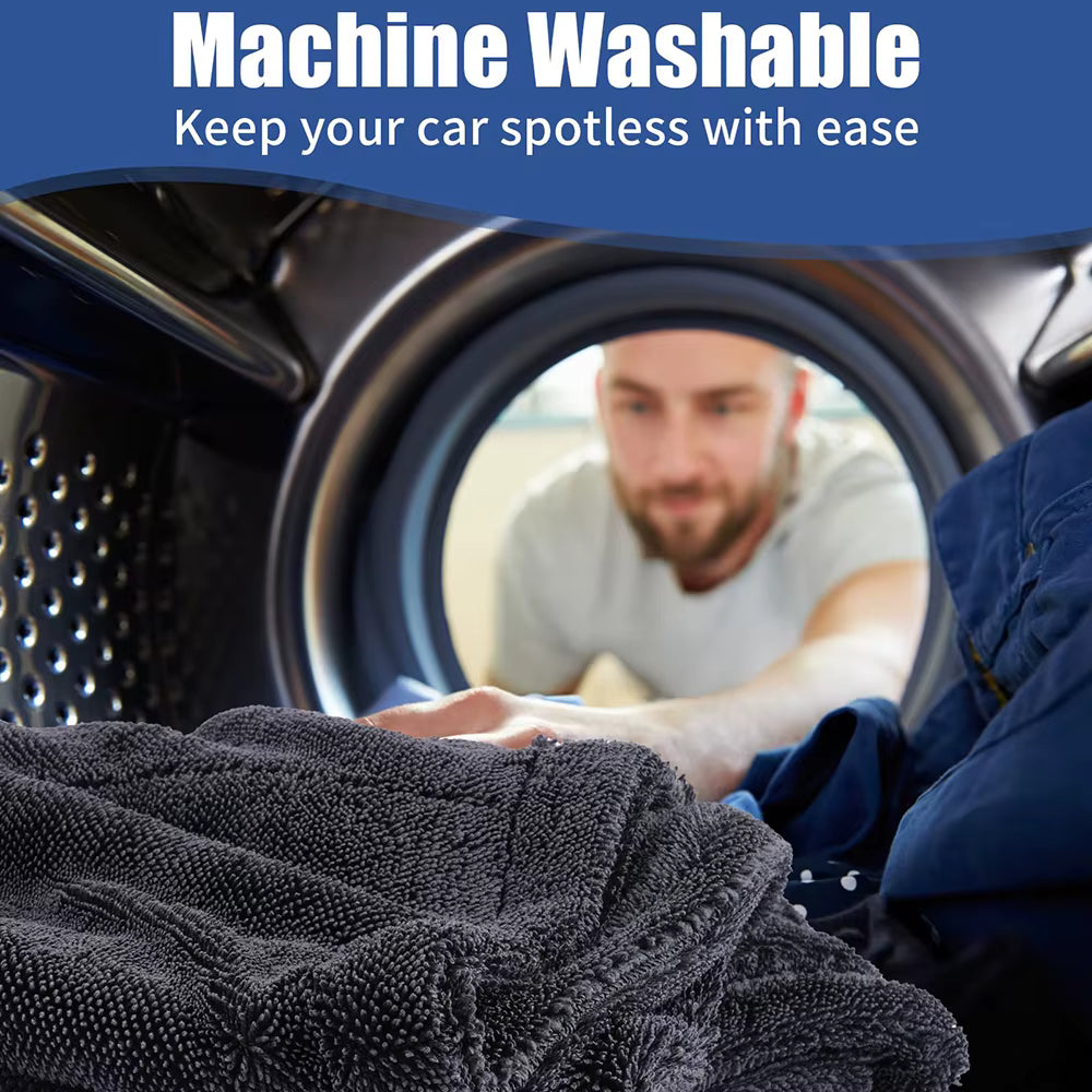 1300gsm Microfiber Drying Blanket AUTOBRIGHT Twist-Loop Edgeless Towel ShineShop.xyz.