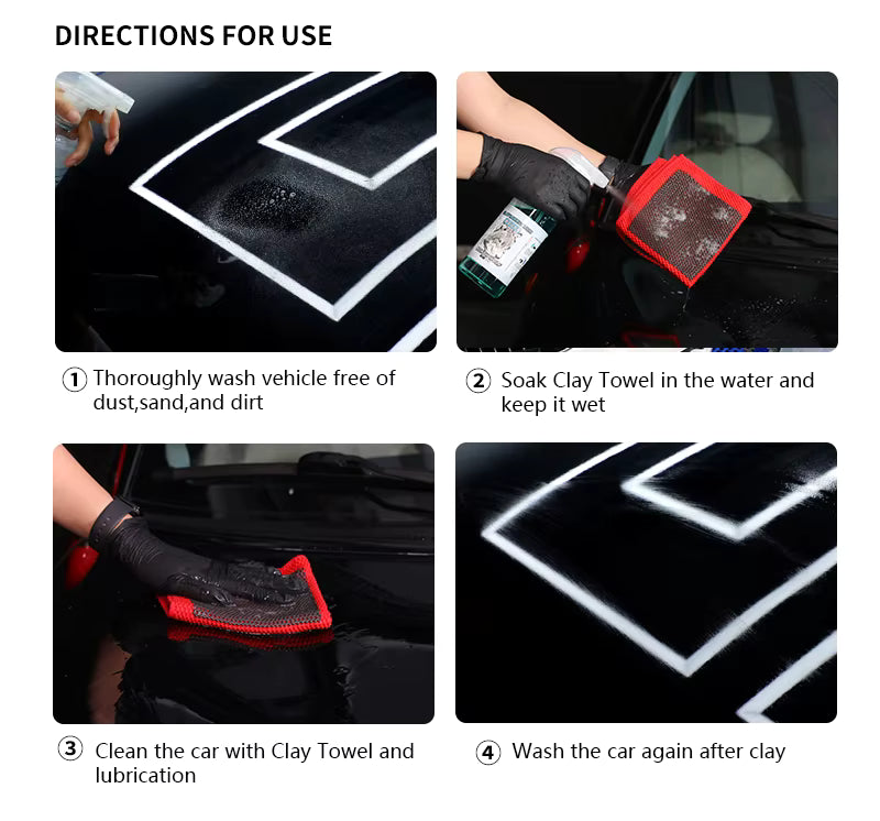 v3.0 Quad Folding Perforated Clay Decontamination Towels | Fine Grade Auto Detailing Clay Bar Towel