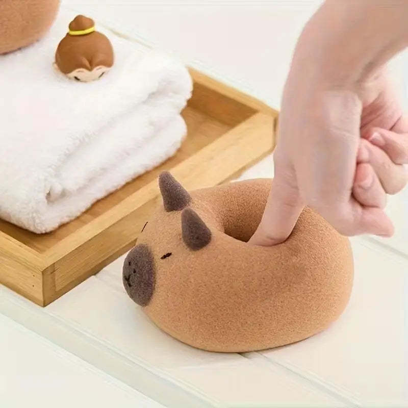 Capybara Cute Gentle Exfoliating Massage Cleaning Bath Sponge Ball Soft Foaming Scrubber