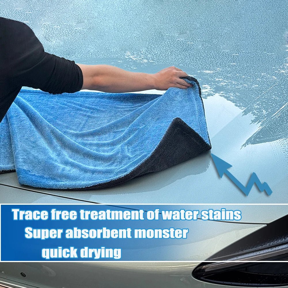 AUTOBRIGHT Premium 1300gsm Microfiber Car Drying Blanket - Thick Soft Towel ShineShop.xyz.