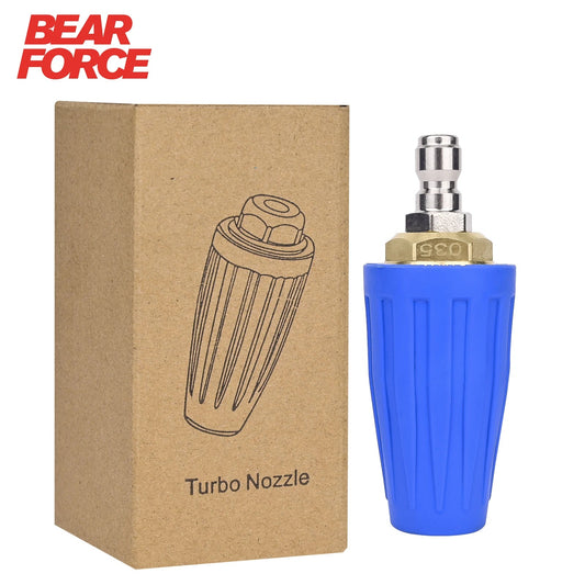 Blue Pressure Washer Turbo Nozzle, 360° Rotating 3000 PSI with 1/4" Quick Connector ShineShop.xyz.