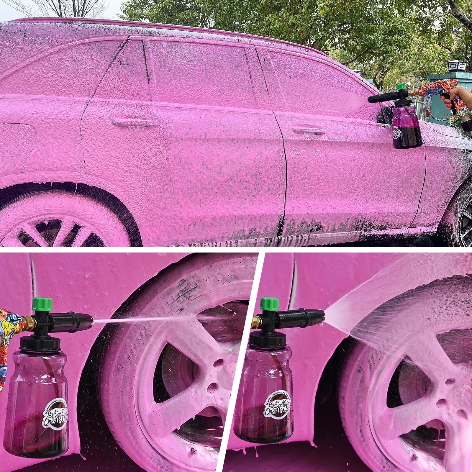 BearForce Car Wash Foam Cannon for Pressure Washer - 1/4” Quick Connect - Black ShineShop.xyz.
