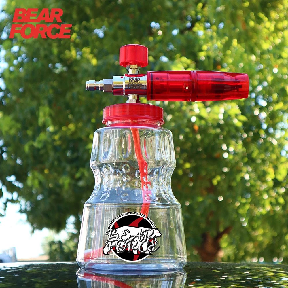 BearForce Car Wash Foam Cannon for Pressure Washer - 1/4” Quick Connect - RED - SHINE SHOP