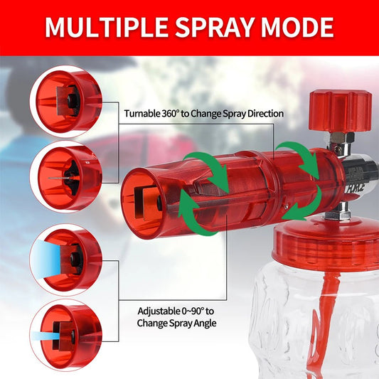 BearForce Car Wash Foam Cannon for Pressure Washer - 1/4” Quick Connect - RED - SHINE SHOP