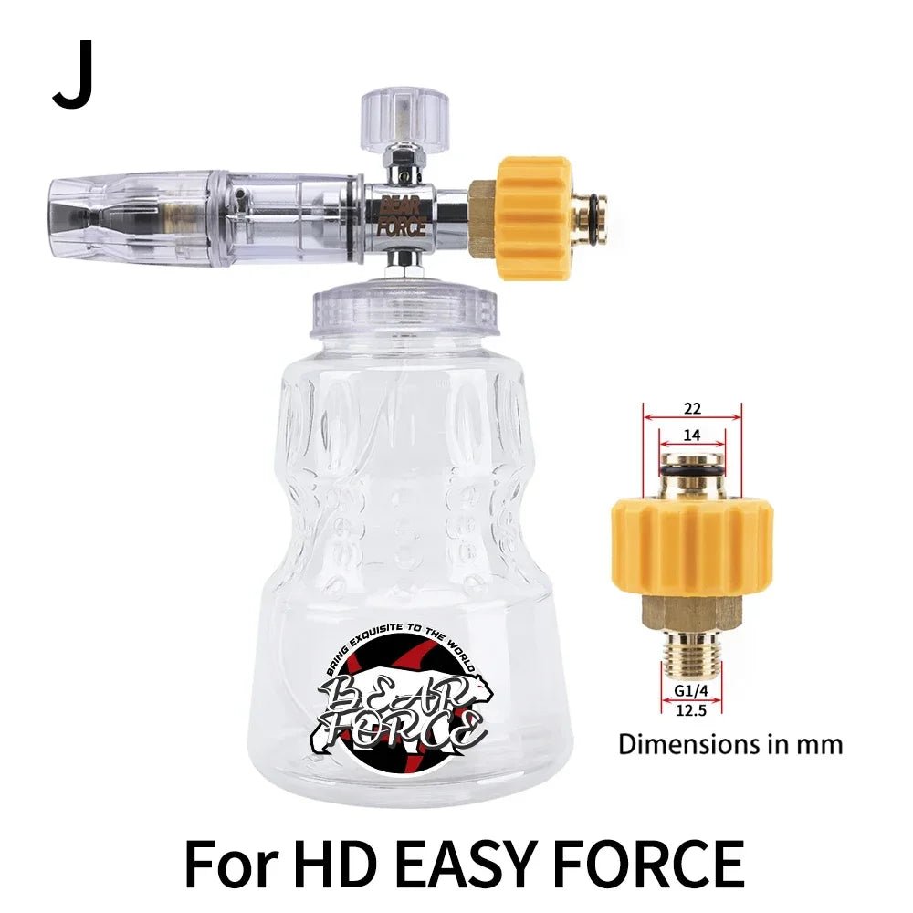 BearForce Car Wash Foam Cannon for Pressure Washer - CHOOSE YOUR CONNECTOR - CLEAR - SHINE SHOP