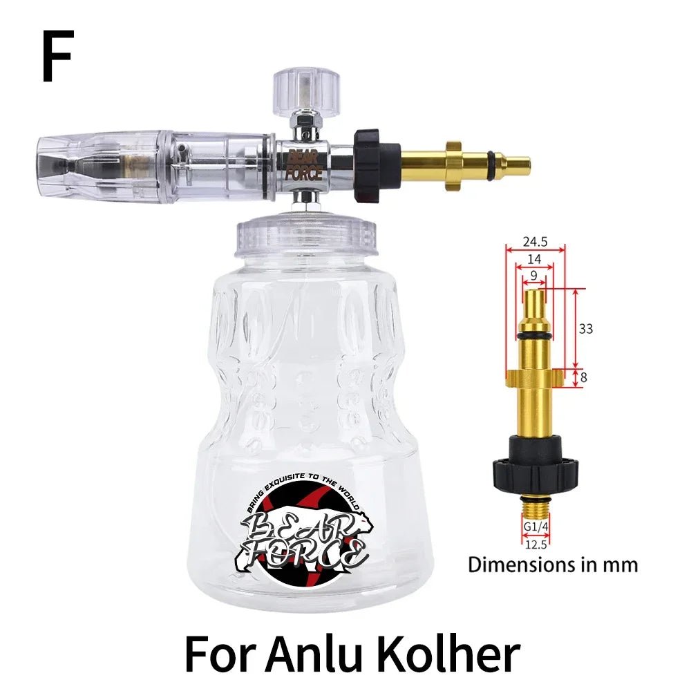 BearForce Car Wash Foam Cannon for Pressure Washer - CHOOSE YOUR CONNECTOR - CLEAR ShineShop.xyz.