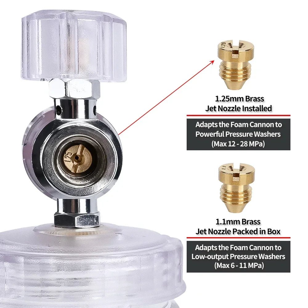 BearForce Car Wash Foam Cannon for Pressure Washer - CHOOSE YOUR CONNECTOR - CLEAR - SHINE SHOP