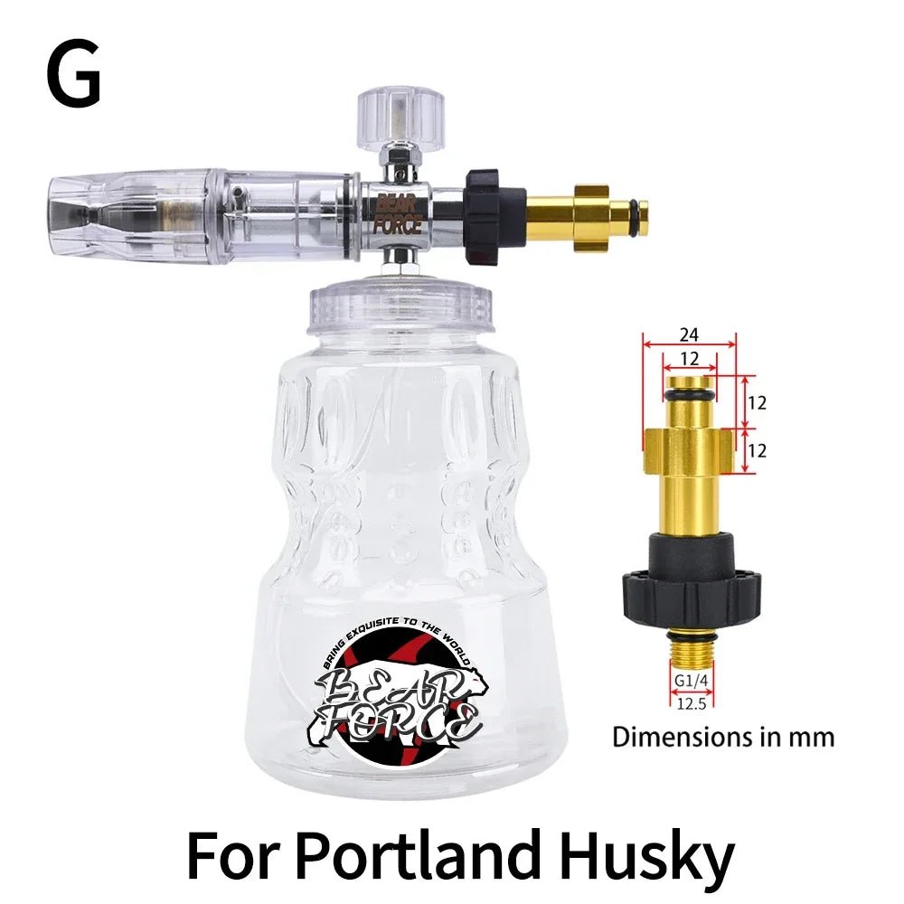 BearForce Car Wash Foam Cannon for Pressure Washer - CHOOSE YOUR CONNECTOR - CLEAR - SHINE SHOP