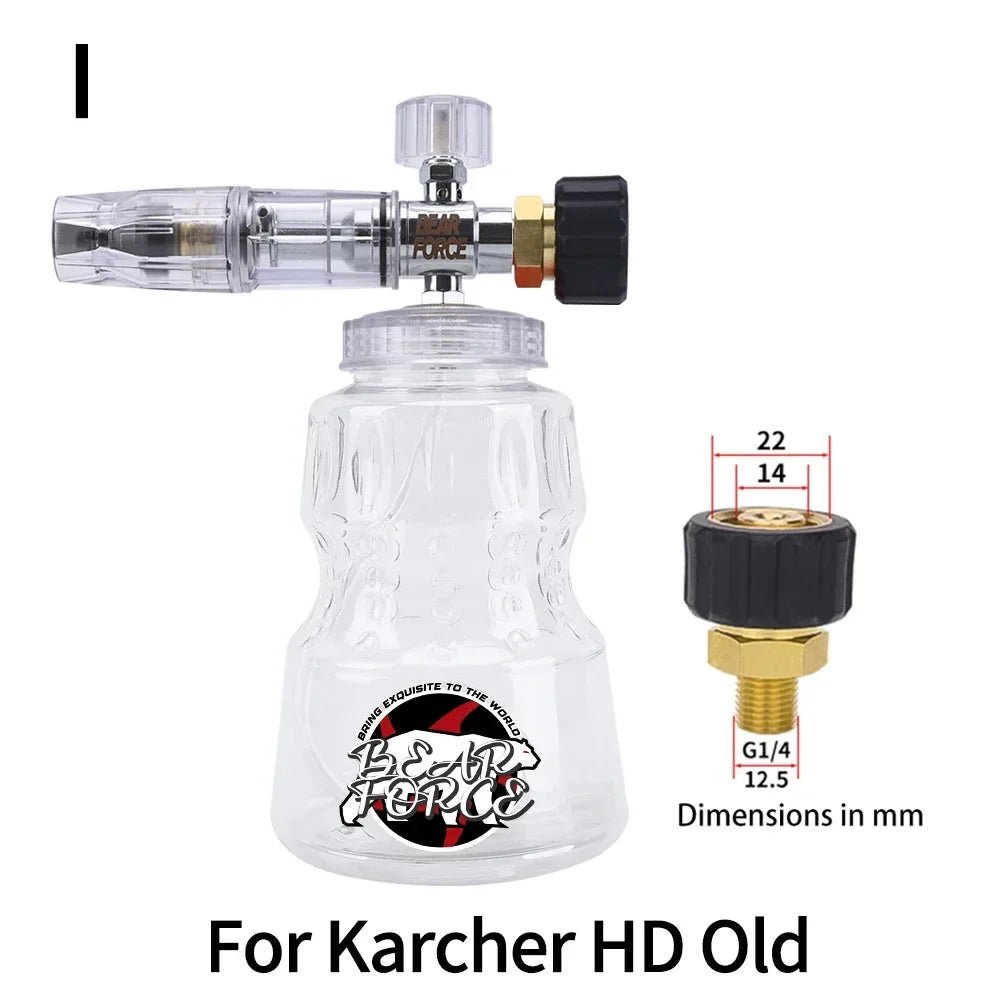 BearForce Car Wash Foam Cannon for Pressure Washer - CHOOSE YOUR CONNECTOR - CLEAR ShineShop.xyz.