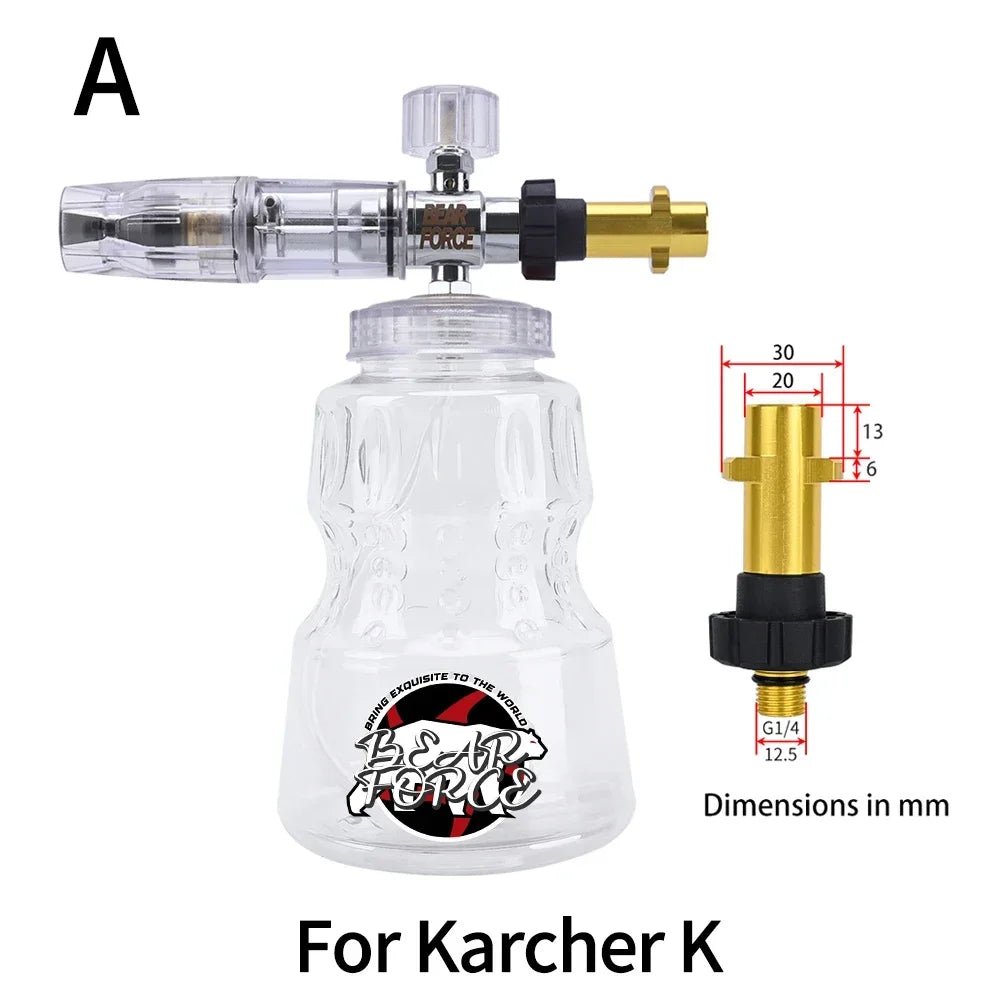 BearForce Car Wash Foam Cannon for Pressure Washer - CHOOSE YOUR CONNECTOR - CLEAR ShineShop.xyz.
