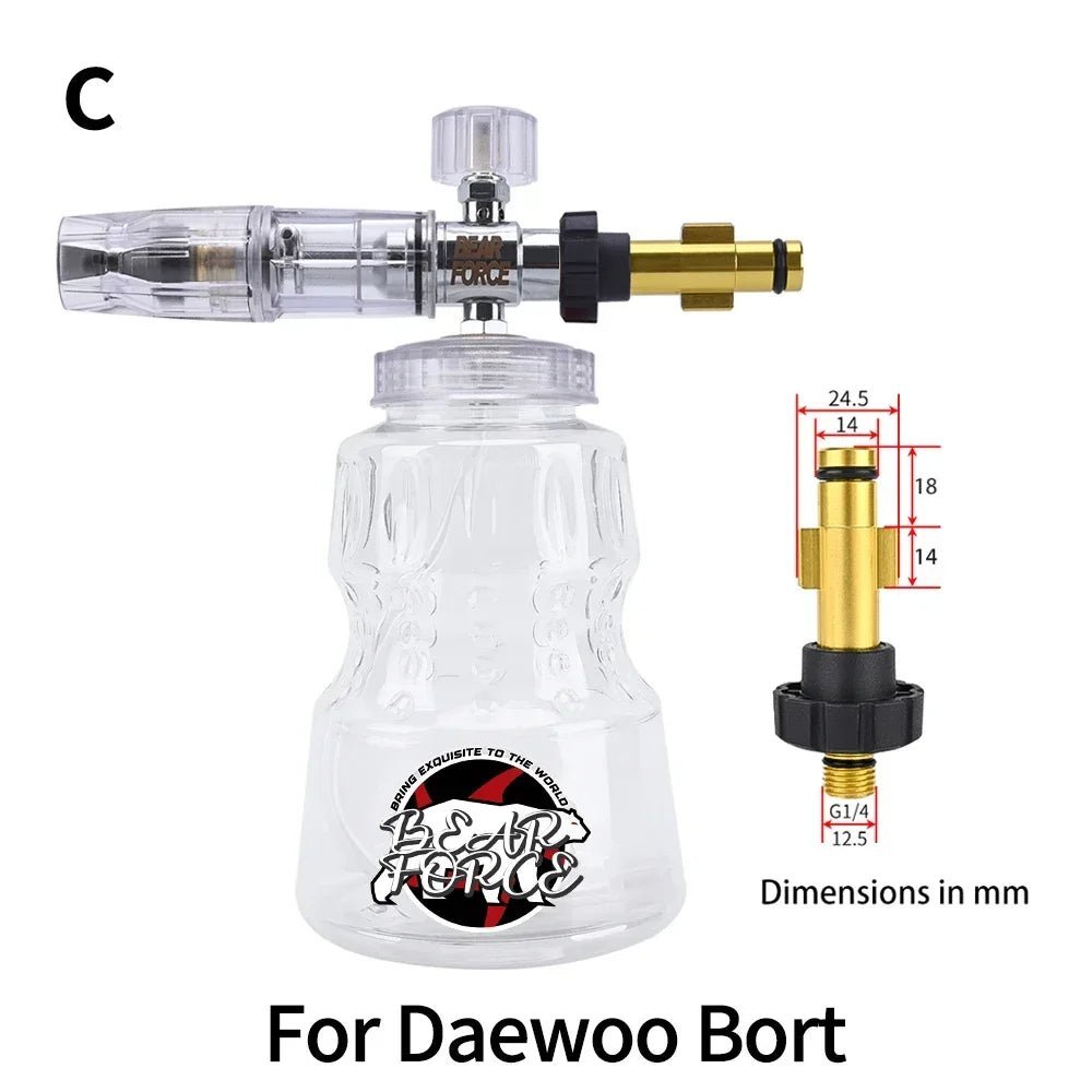 BearForce Car Wash Foam Cannon for Pressure Washer - CHOOSE YOUR CONNECTOR - CLEAR ShineShop.xyz.