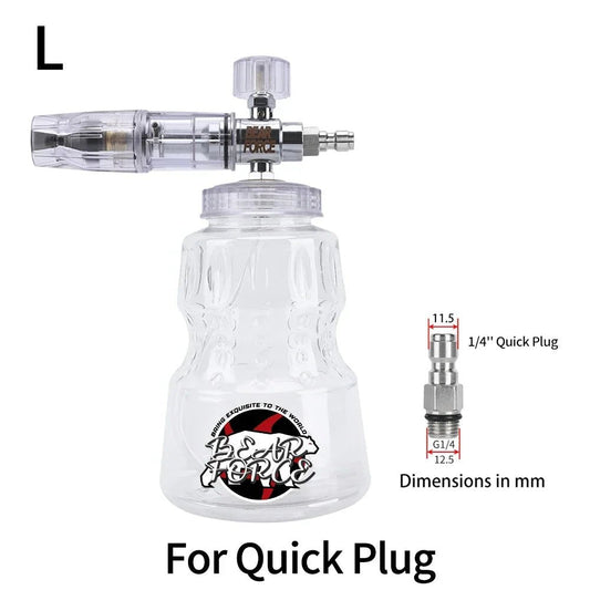 BearForce Car Wash Foam Cannon for Pressure Washer - CHOOSE YOUR CONNECTOR - CLEAR ShineShop.xyz.