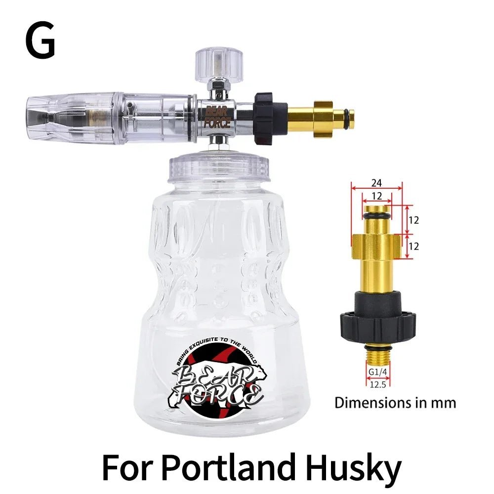 BearForce Car Wash Foam Cannon for Pressure Washer - CHOOSE YOUR CONNECTOR - CLEAR ShineShop.xyz.