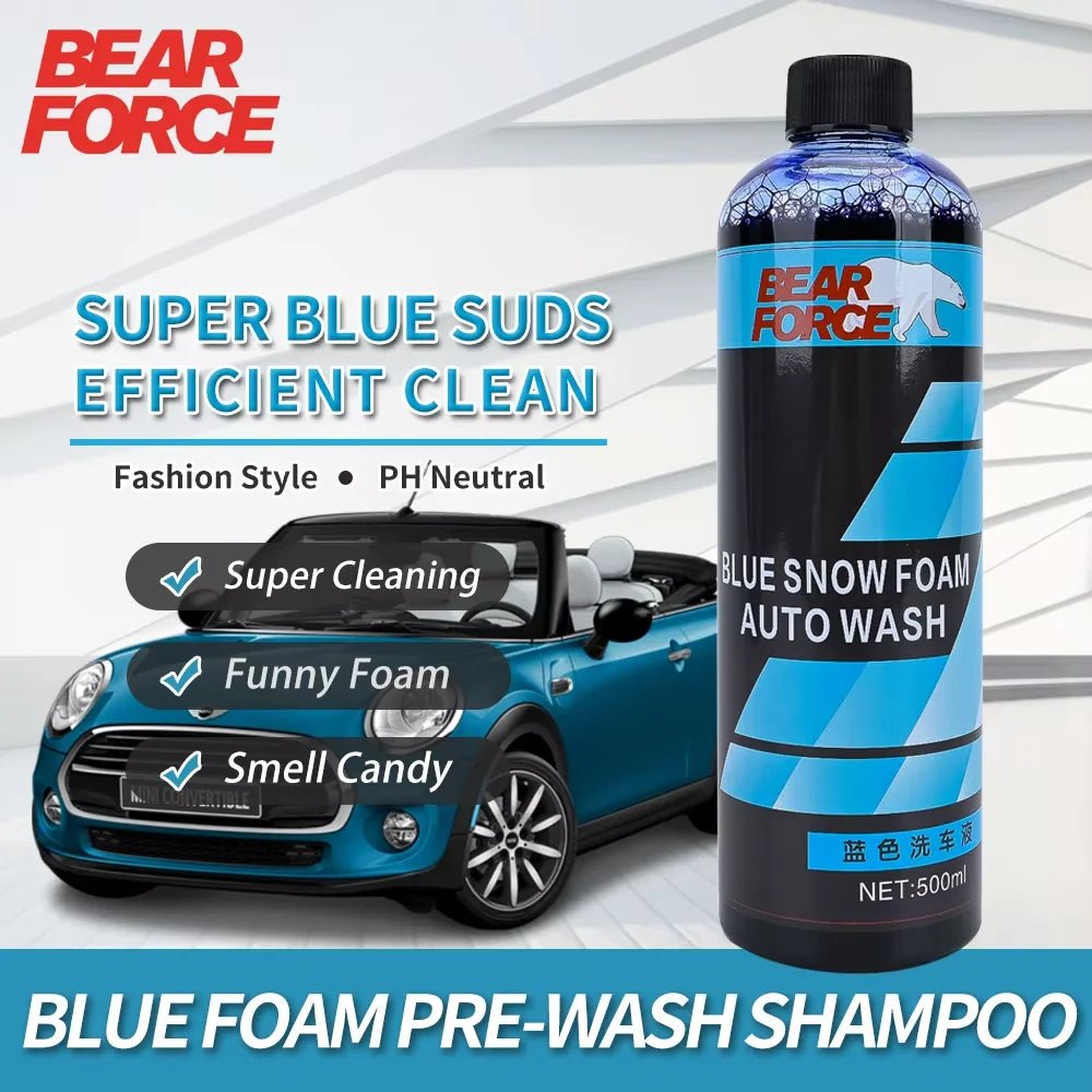 Blue Foaming Car Wash Shampoo - Ideal for Snow Foam Cannon or Bucket Wash ShineShop.xyz.