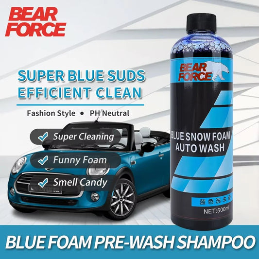 Blue Foaming Car Wash Shampoo - Ideal for Snow Foam Cannon or Bucket Wash ShineShop.xyz.