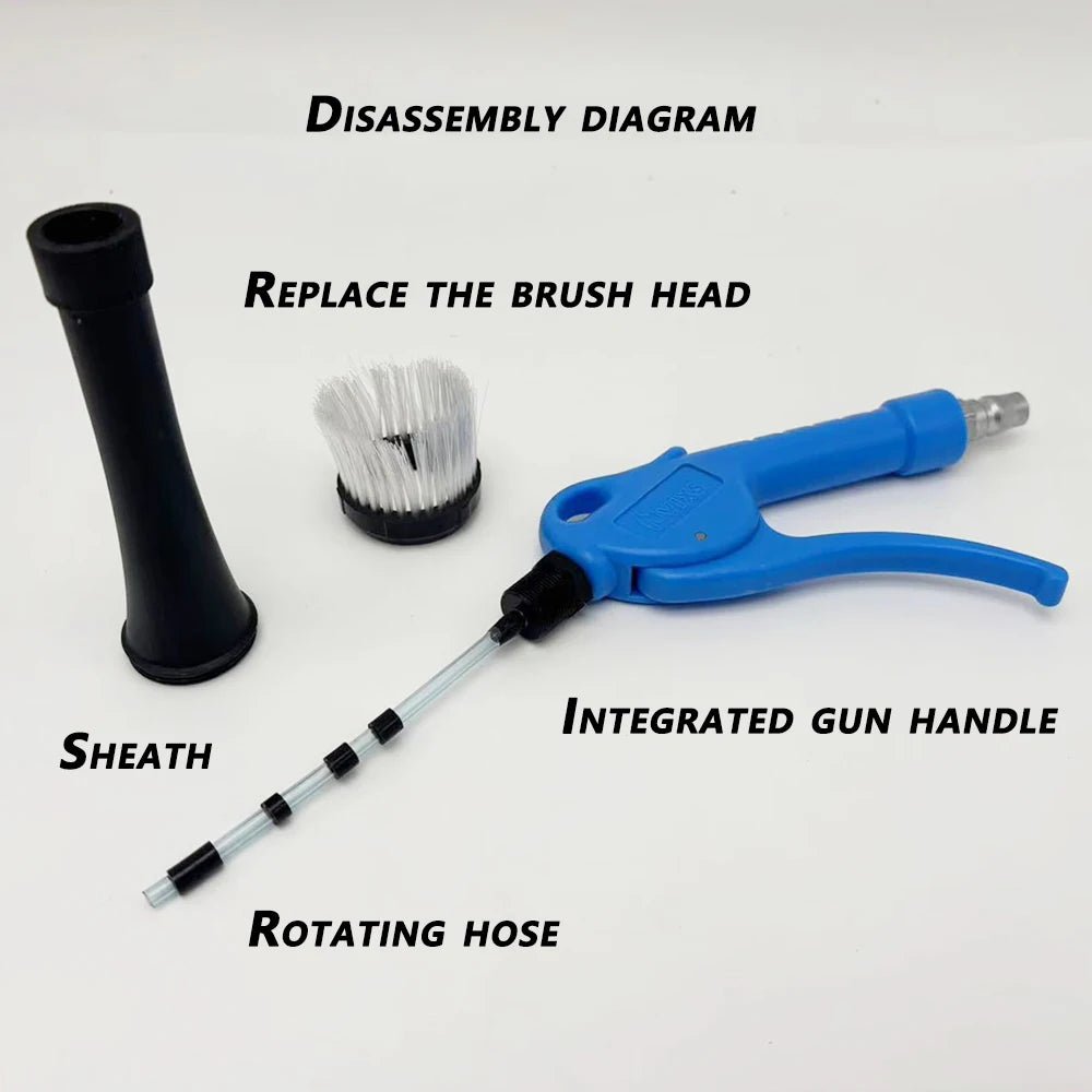 Blue Tornado Air Blow Out Gun - High Pressure Car Interior Detailing Tool ShineShop.xyz.