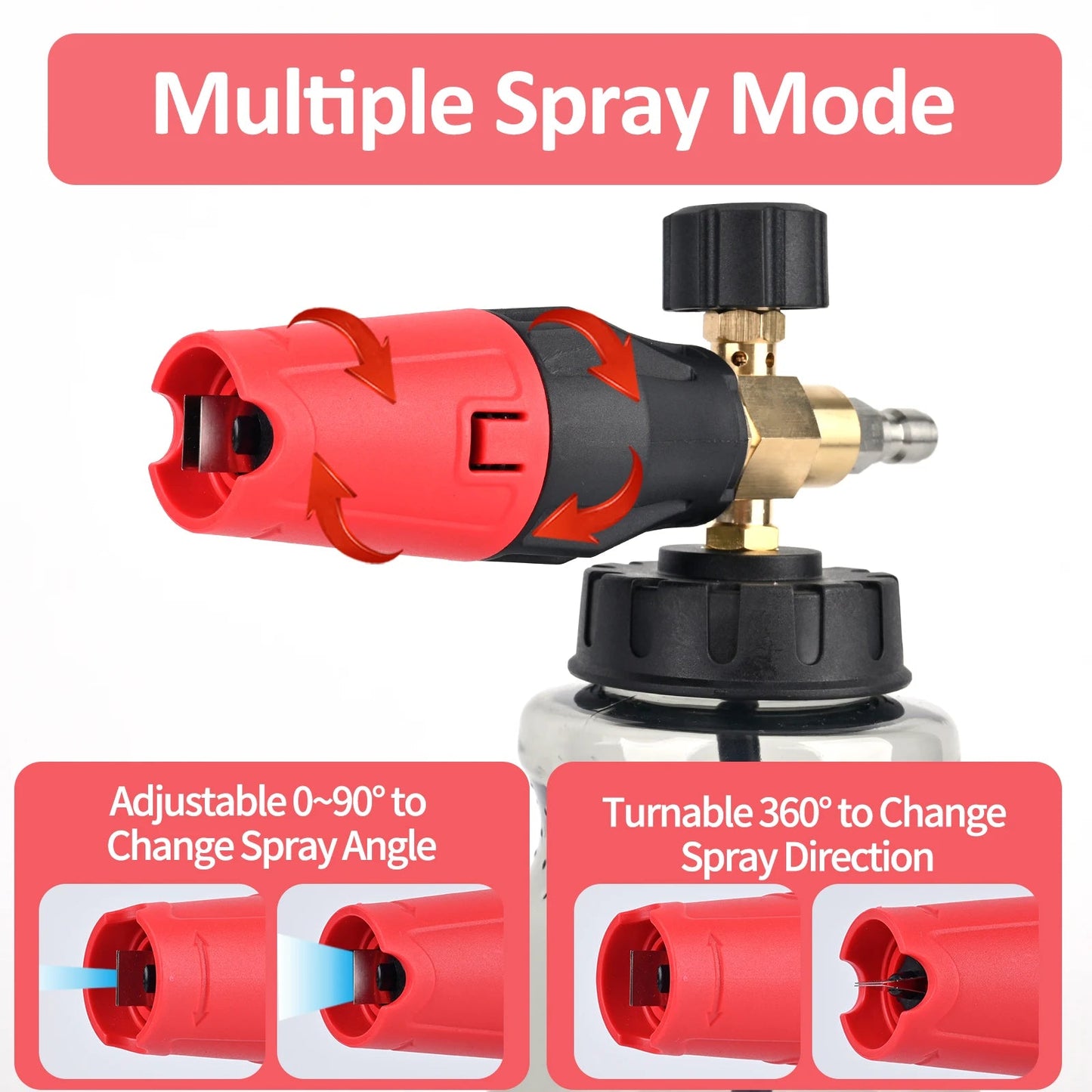 Brass Foam Cannon with 1/4” Quick Connector ShineShop.xyz.