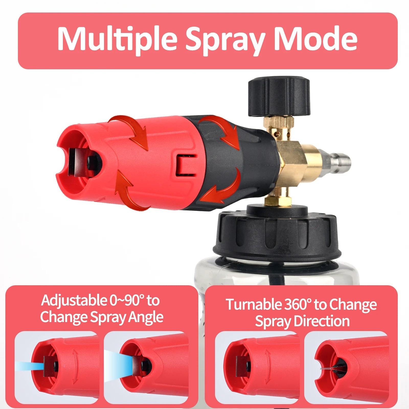 Brass Foam Cannon with 1/4” Quick Connector ShineShop.xyz.