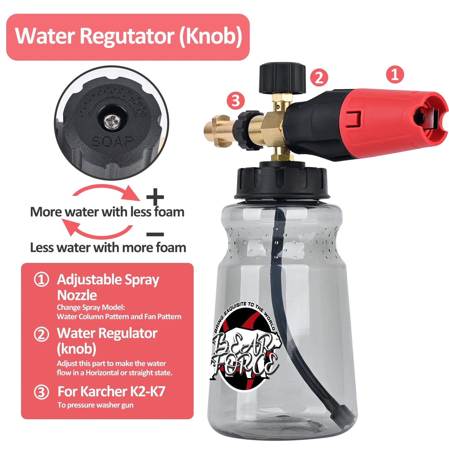 Brass Foam Cannon with 1/4” Quick Connector ShineShop.xyz.