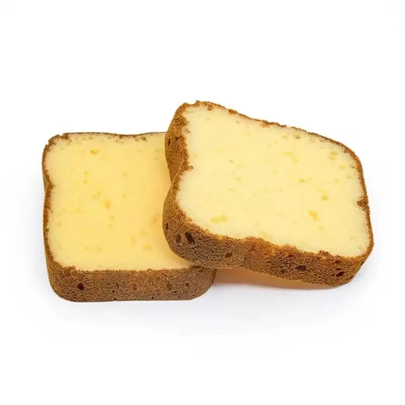 2pcs Cute Bread Shaped Kitchen Sponge Set - Toast Dishwashing Scrub Pads
