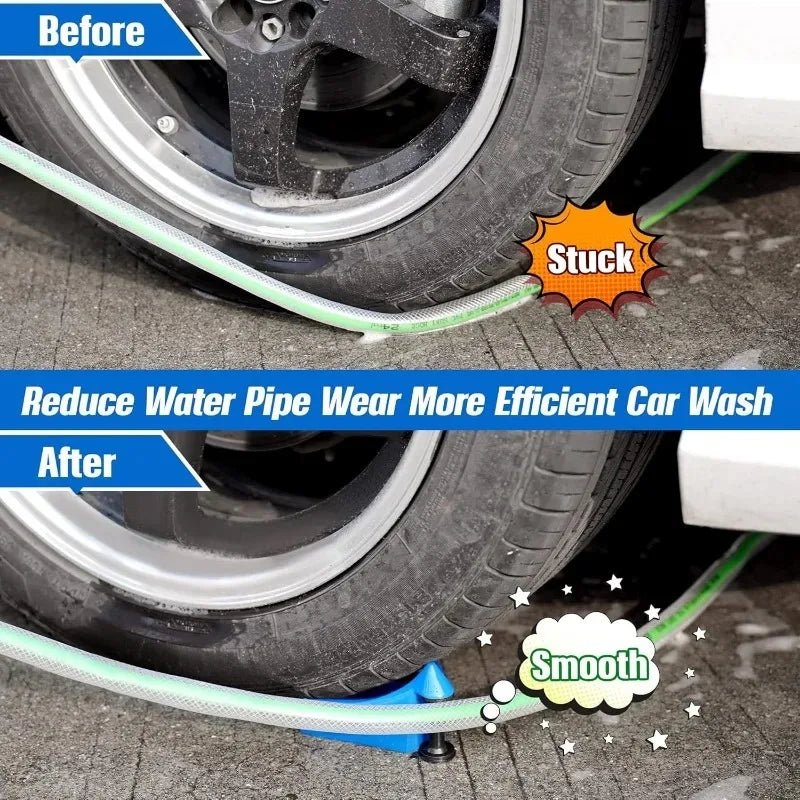 Car Wash Hose Guide Roller Wedge - Prevent Hoses from Snagging Under Tires ShineShop.xyz.