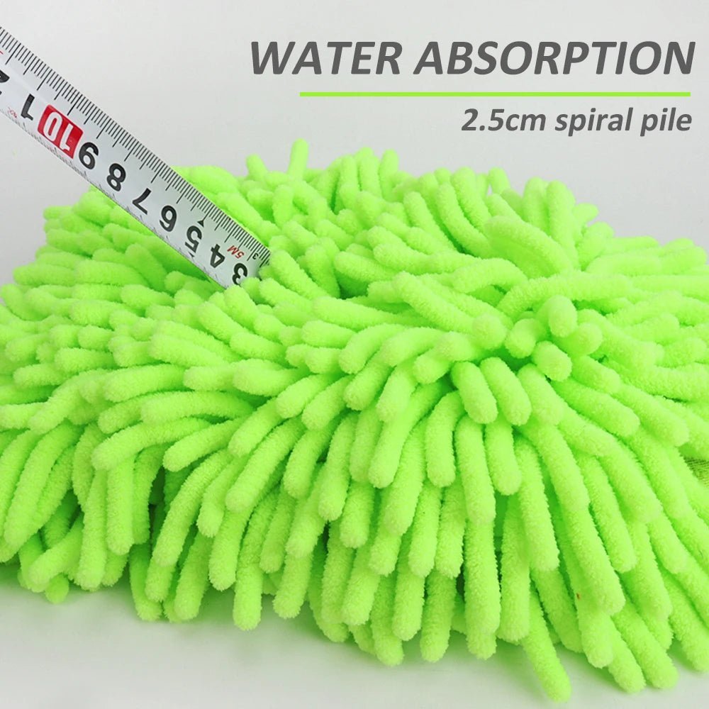 Car Wash Mitts - Chenille Plush Gloves - Thick Premium ShineShop.xyz.