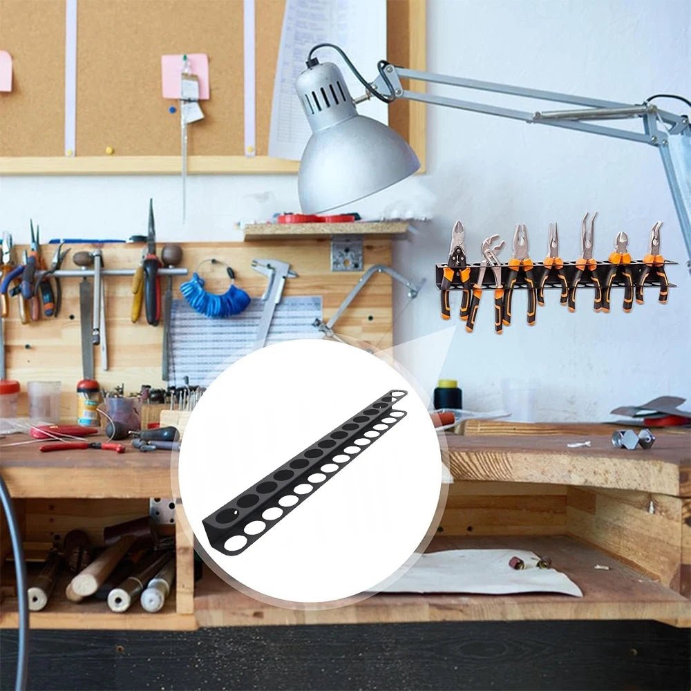 Detail Brush Organizer Wall-mounted 14-hole Hardware Tool Storage ShineShop.xyz.