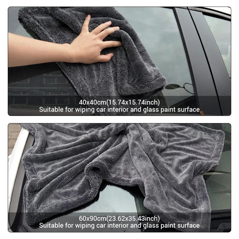 Edgeless 1200GSM Twist Loop Car Drying Towel ShineShop.xyz.