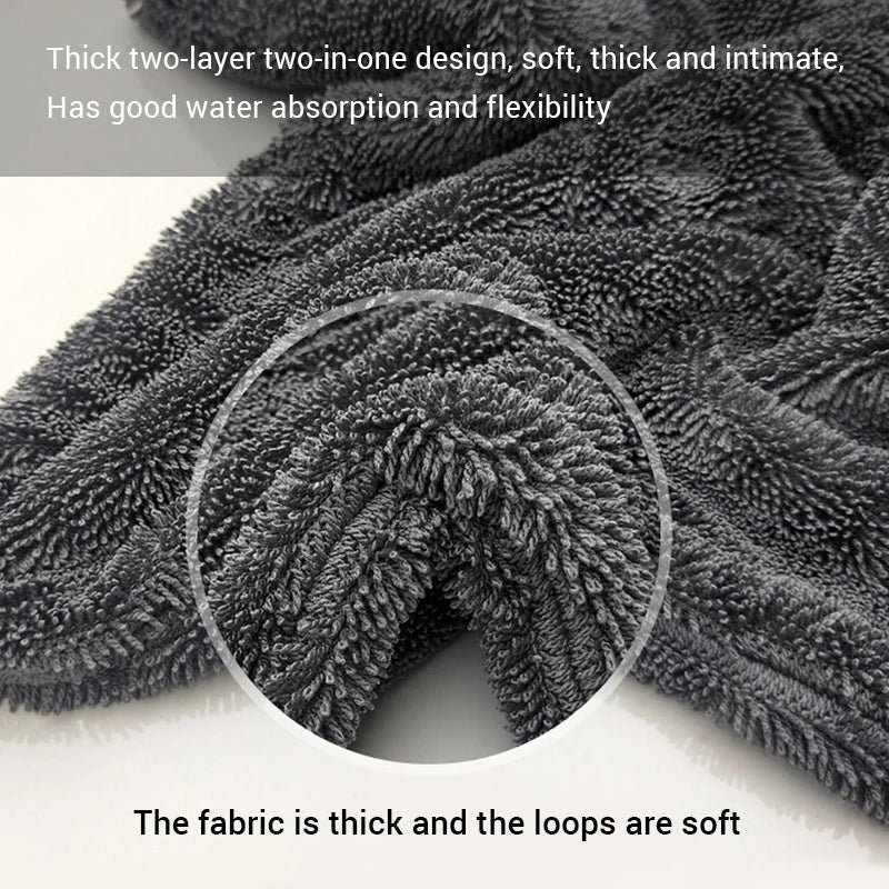 Edgeless 1200GSM Twist Loop Car Drying Towel ShineShop.xyz.