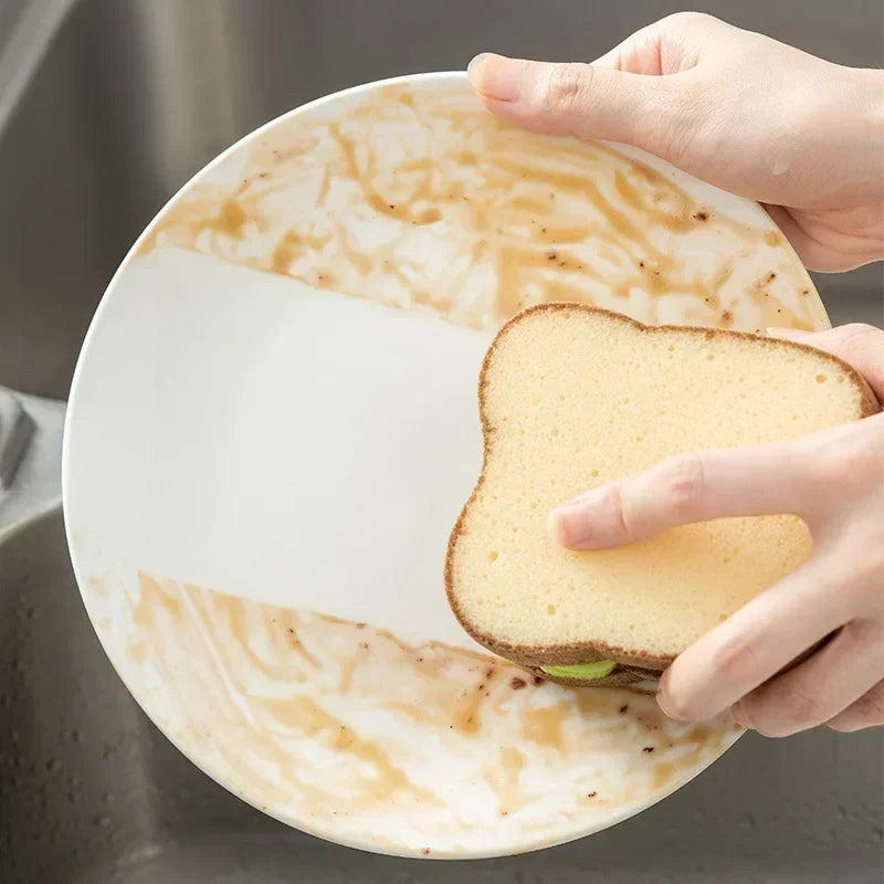 Cute BLT Sandwich Shaped Sponges Washable Scrubber Kitchen Cleaning Sponge