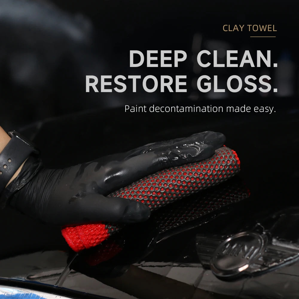 v3.0 Quad Folding Perforated Clay Decontamination Towels | Fine Grade Auto Detailing Clay Bar Towel
