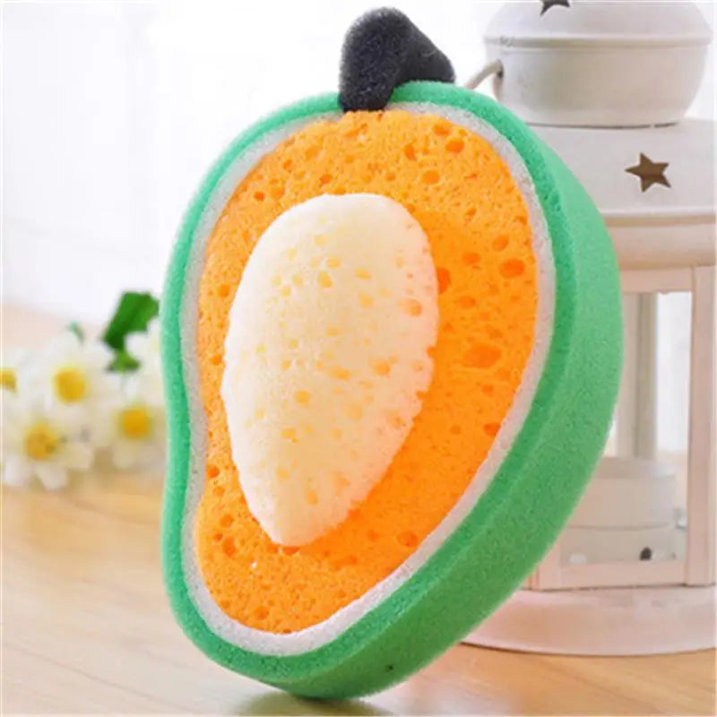 4 Pcs Fruit Shaped Sponges Bath Loofah Shower Body Wash